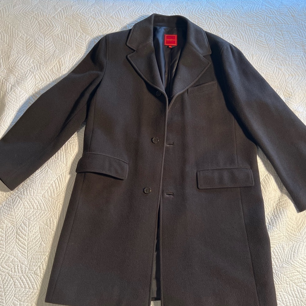 Size Large Men’s Brown Cole Haan Pea Coat. In perfect condition!